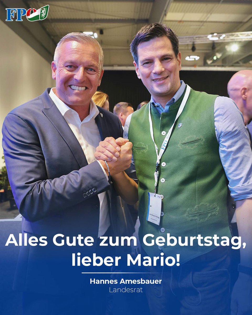 HAmesbauer's tweet photo. Lieber Mario,

zu deinem Geburtstag gratuliere ich dir von Herzen. Ich wünsche dir Gesundheit, Glück und viele schöne Momente mit deiner Familie und den Menschen, die dir besonders wichtig sind.

Lass dich heute gebührend feiern und genieße deinen Ehrentag.

Alles Liebe und Gute zum Geburtstag!