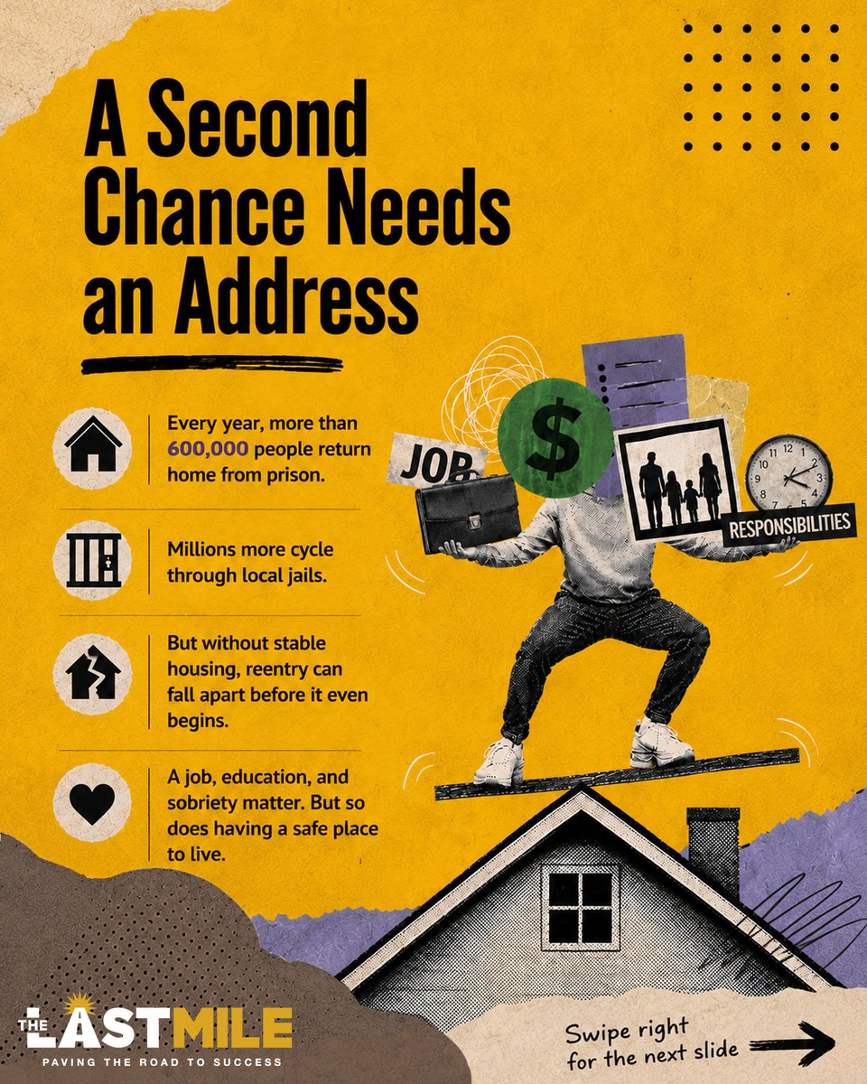 TLM's tweet photo. A true second chance requires a safe place to live.

Every year, hundreds of thousands of people leave prison ready to work, reconnect with family, continue their education, and build a better future. Too often, stable housing remains out of reach. A single denied rental application can affect employment, healthcare, recovery, financial stability, and family reunification, creating barriers long after someone has completed their sentence.

In our recent article, we examine Maryland's new Fair Chance Housing Act, why housing has become one of the strongest predictors of successful reentry, and how policies like this have the potential to strengthen individuals, families, and communities. 

We also share the experiences of The Last Mile alumni whose stories demonstrate how stable housing creates the foundation for lasting change. 

At The Last Mile, we believe education, employment, and housing stability work together. Reentry does not end at release, and lasting outcomes require support that continues long after someone leaves prison.

Read the full article: 

https://t.co/buFzJYH131