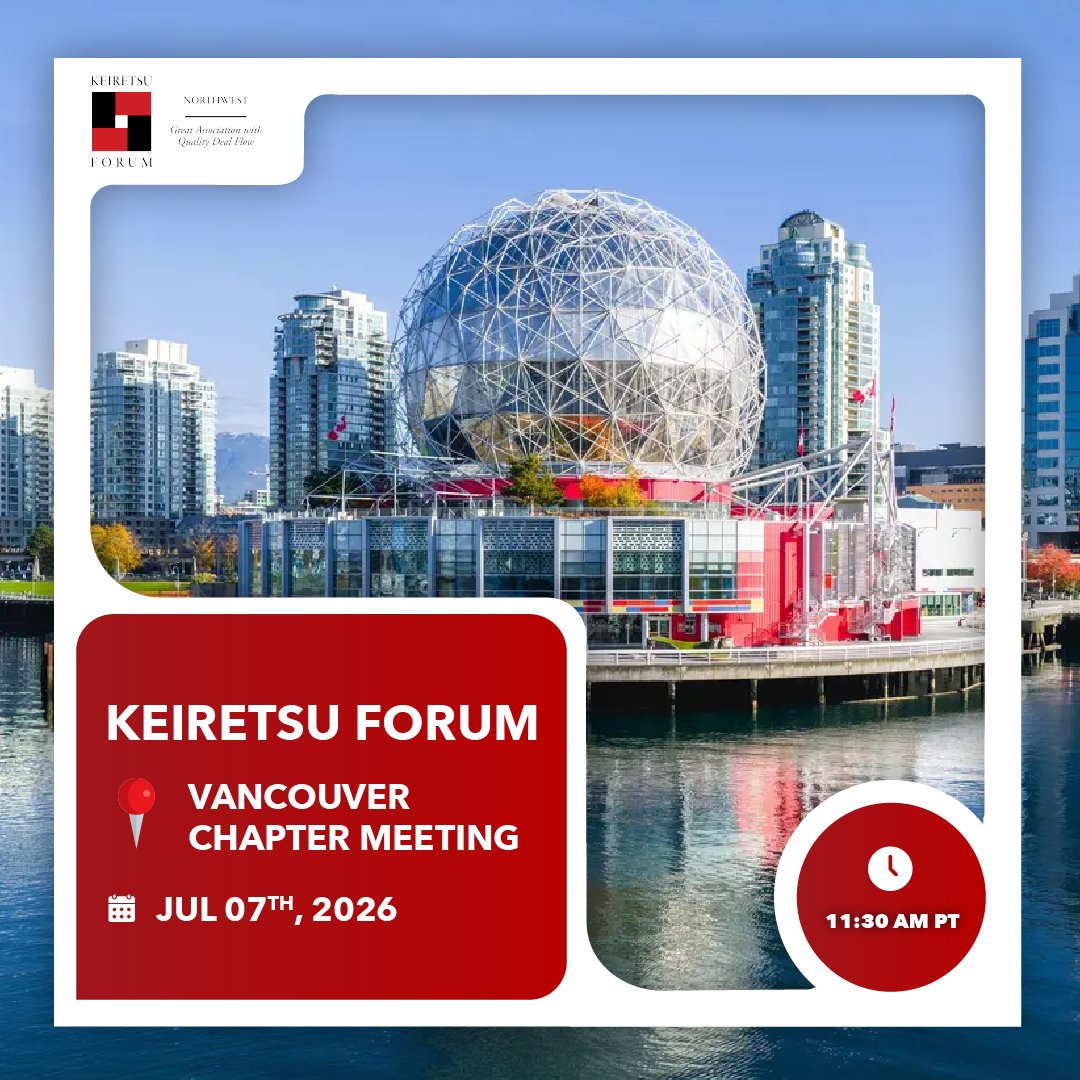 k4northwest's tweet photo. Vancouver investors, your next major deal is closer than you think!

Join the Keiretsu Forum Vancouver Chapter Meeting and discover innovative entrepreneurs, curated deal flow, and a community of active investors.

Register now: https://t.co/AHsNIhncuR https://t.co/UoP94MQmhM