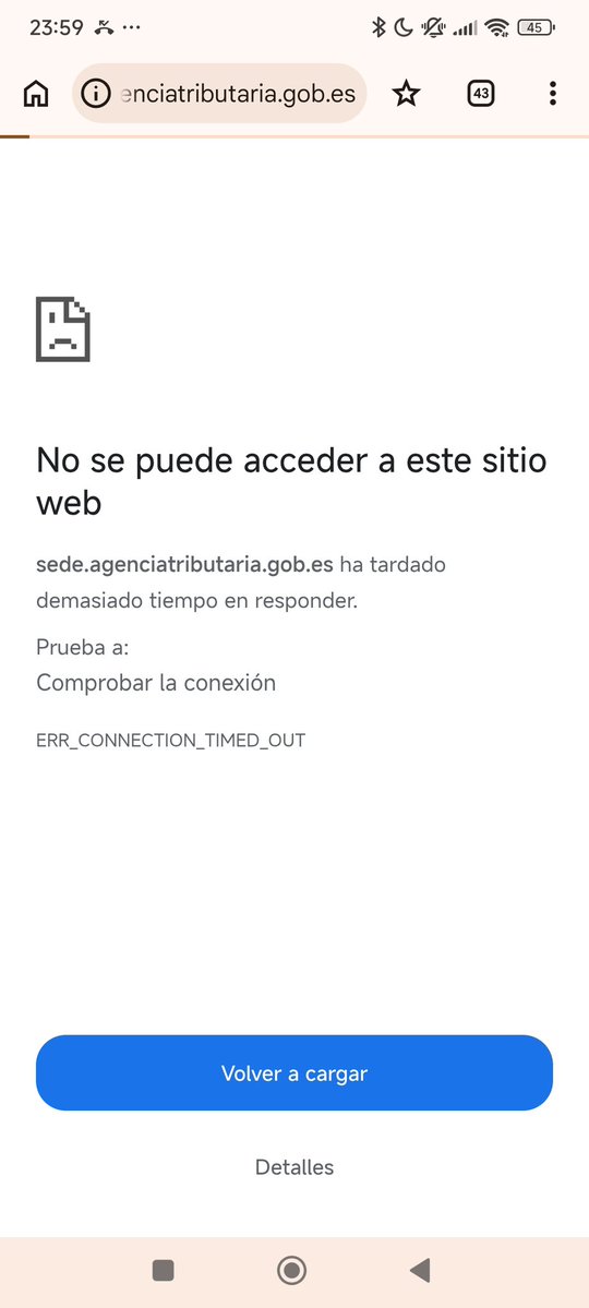 relituit's tweet photo. @DelegGobAND No me permite acceder a la web. Llevo desde las 23h intentando y no soy capaz de entrar al portal para hacer la declaración. ¿Pueden darme alguna pista? Muchas gracias! 😊 https://t.co/Lmtap5VHEr