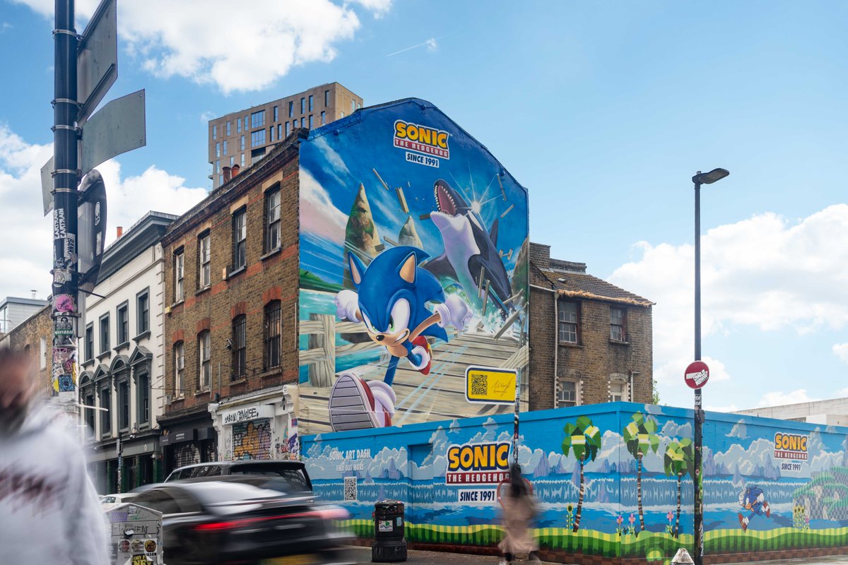 sonic_hedgehog's tweet photo. Due to popular demand, @globalstreetart is keeping three of the Sonic murals live until July 11th across 30 Redchurch, Ebor Street, and Village Underground!

Gotta go fast because once they're gone they're gone!

#SonicArtDash #SonicSpeedCircuit https://t.co/yedjDBLUCZ