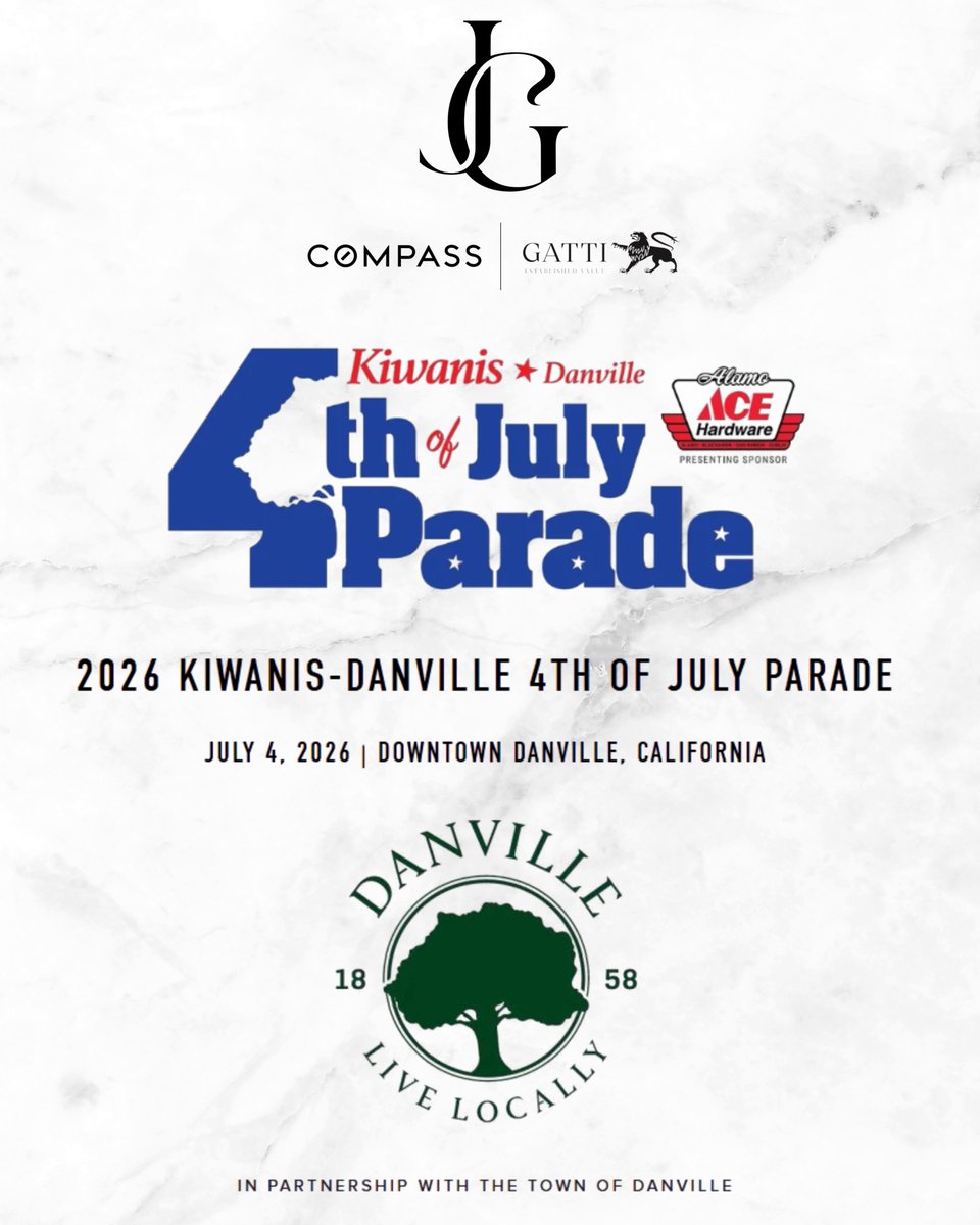 GattiRealEstate's tweet photo. Get ready to celebrate one of Danville's most cherished traditions! The 2026 Kiwanis-Danville 4th of July Parade returns to Downtown Danville on Saturday, July 4th, bringing together our community for a day filled with patriotism, local pride, and unforgettable memories. 🎇✨ https://t.co/l5Yy6GDel7