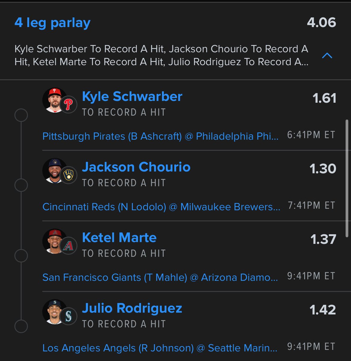 MidnightSearch0's tweet photo. MLB ⚾️

1+ hit (4.05) 1u
💣 (319.00) .05u

BOL 🫡 https://t.co/B9GFLlhSOR