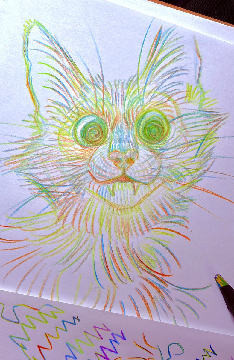 dezawayy's tweet photo. rainbow pencil yay https://t.co/A3EU2sORxc
