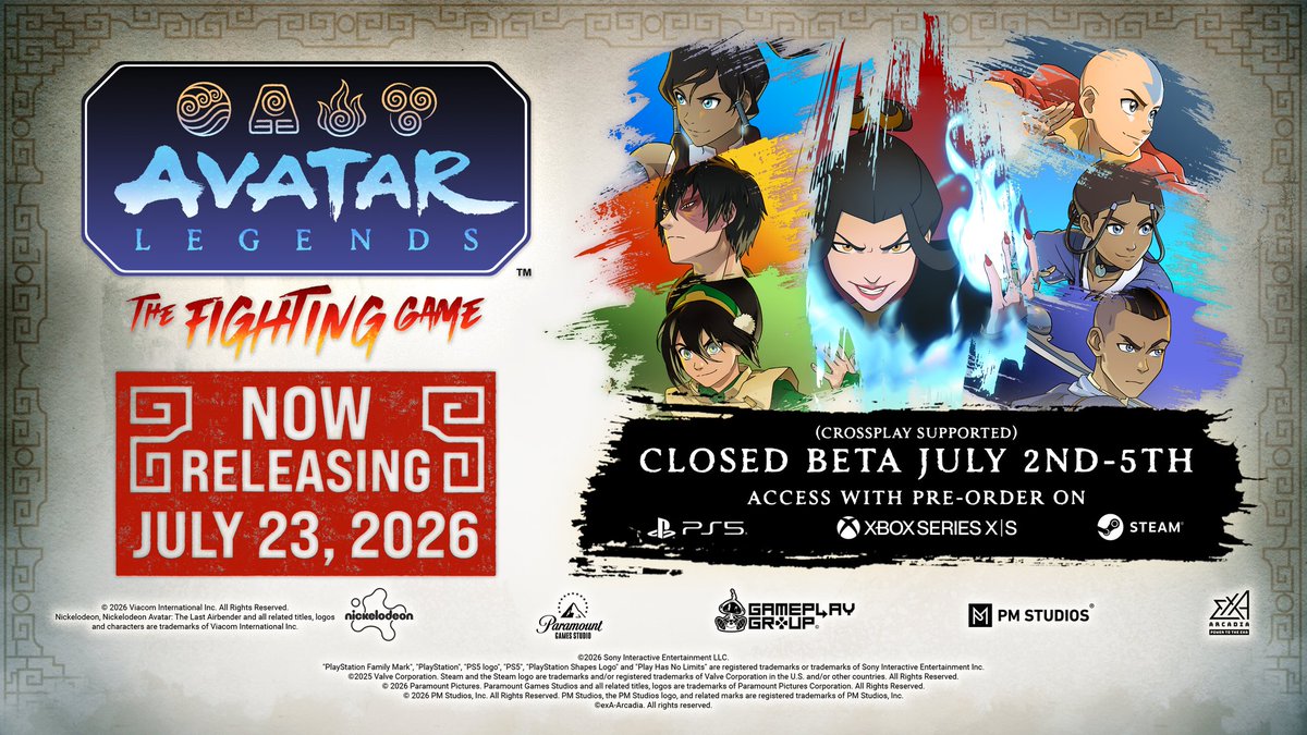 avatar_fighters's tweet photo. The Closed Beta starts in a few days! 🌬️ 

Pre-Order on PS5, Xbox or Steam to secure your place in the Closed Beta with online crossplay, offline versus and training mode.

The White Lotus is watching, who are you picking first? https://t.co/srzGDPnhEE