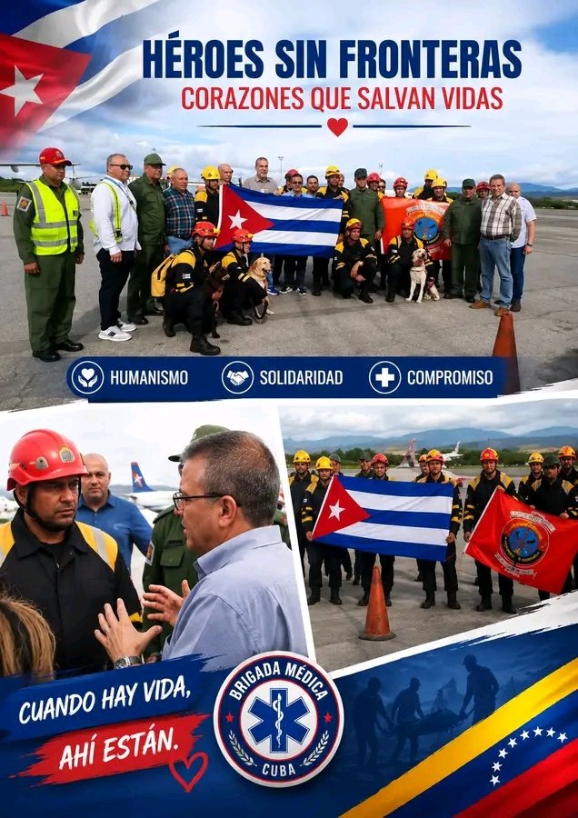eumelin5's tweet photo. Humanismo, solidaridad y compromiso. En cada misión internacionalista, los médicos y rescatistas cubanos llevan consigo mucho más que conocimientos y experiencia.   #CubaPorLaVida https://t.co/8FjxP9azQB