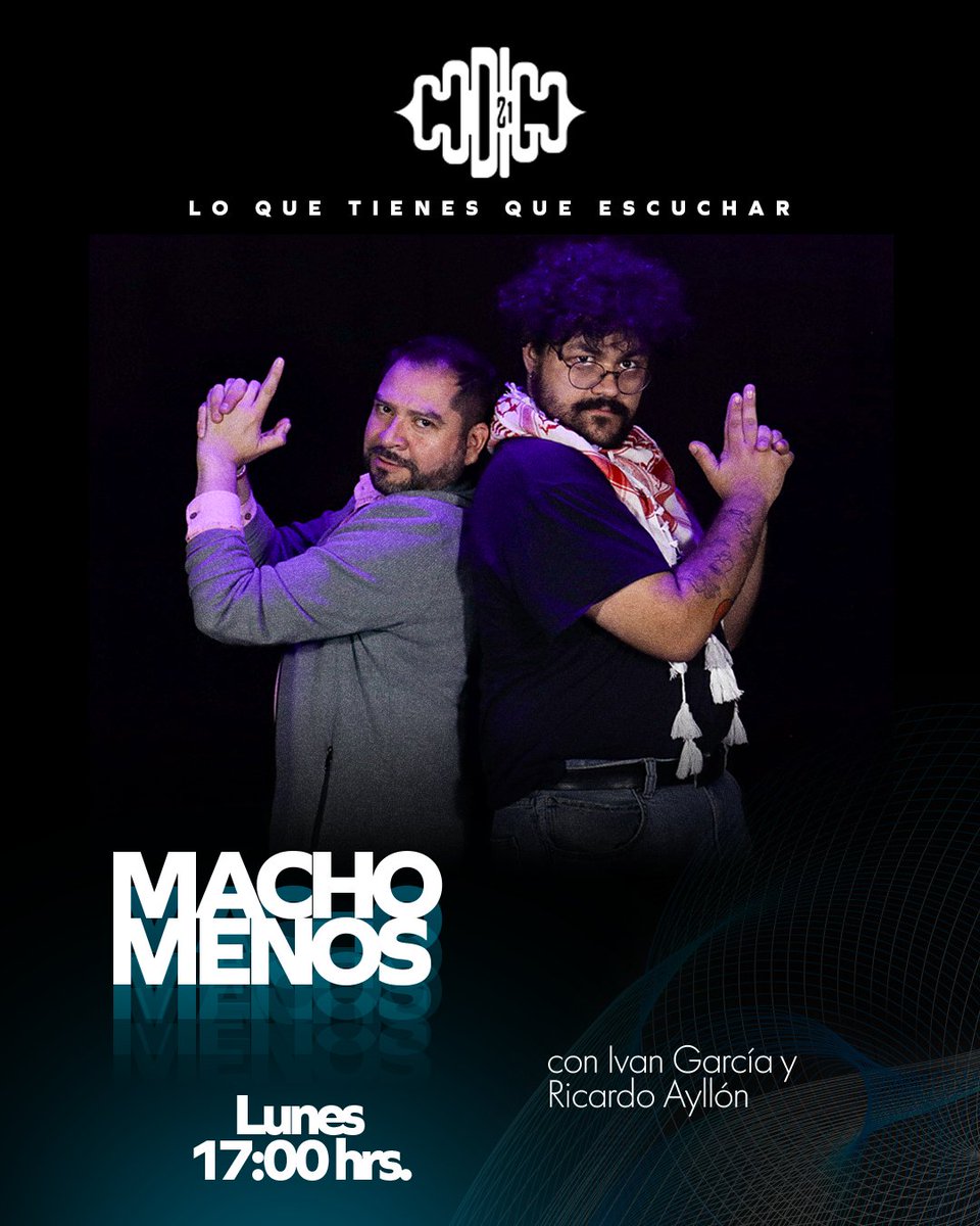 codigo21_radio's tweet photo. #MachoMenos de @GENDESAC: Revive la charla con Ismael Ocampo, Iván García y @ricardoeayllon sobre anarcocapitalismo, masculinidad y los retos que enfrentan hoy los hombres jóvenes.
17:00 hrs.
https://t.co/5Xi3ppWOZh | https://t.co/kXMehXYcOx
#LoQueTienesQueEscuchar https://t.co/OX6bADTuHk