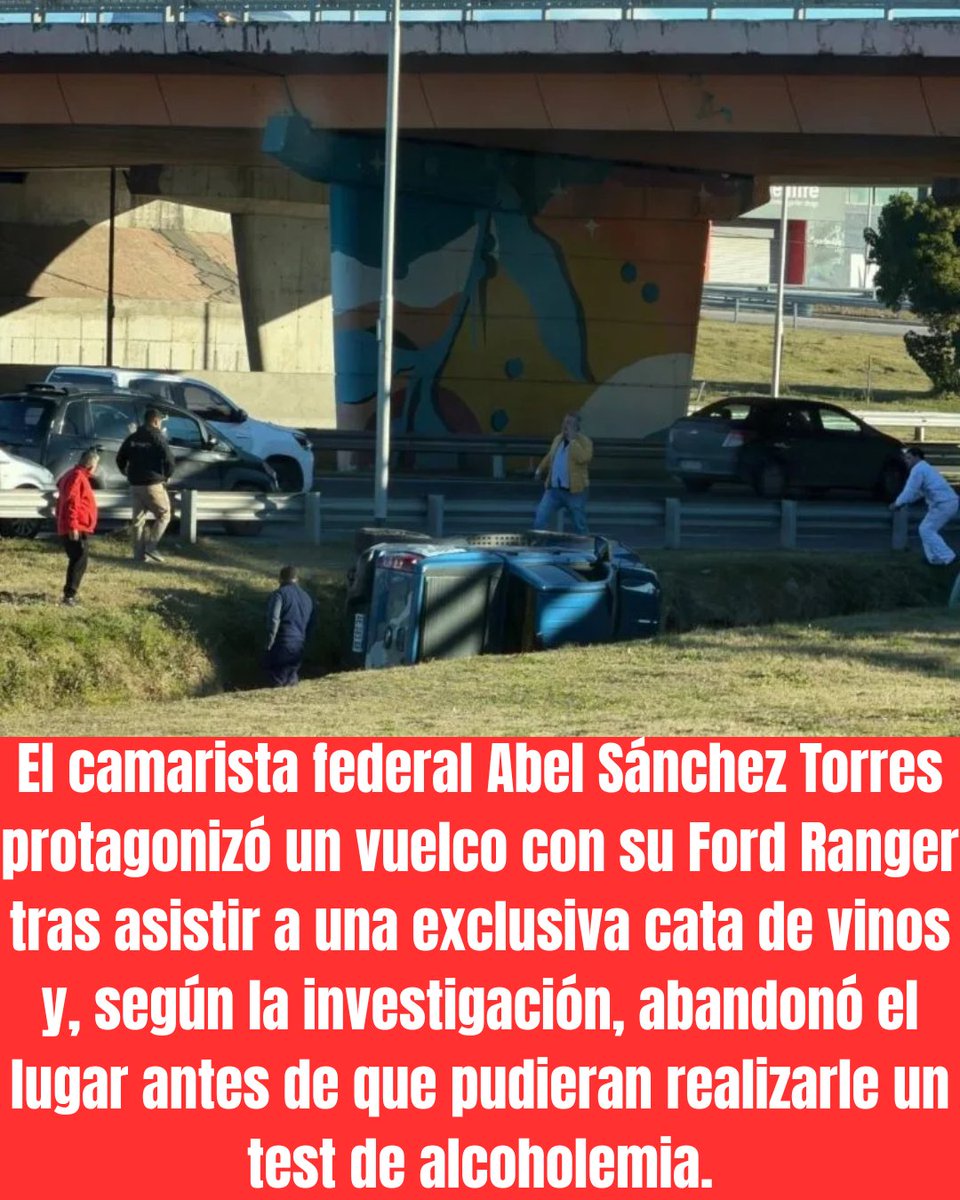 Strip_DelPoder's tweet photo. 🚨 TRAS DISFRUTAR DE UNA EXCLUSIVA CATA, EL CAMARISTA FEDERAL SÁNCHEZ TORRES VOLCÓ CON SU FORD RANGER EN LA CIRCUNVALACIÓN Y HUYÓ 🚨

En esta investigación exclusiva revelamos cómo el camarista federal Abel Guillermo Sánchez Torres protagonizó un vuelco con su camioneta Ford Ranger tras asistir a una exclusiva cata de vinos en Córdoba 🚙🍷. Según nuestra investigación, el magistrado abandonó el vehículo en el lugar del accidente y fue retirado por un amigo, mientras el episodio no fue informado oficialmente por la Policía de Córdoba, lo que abrió una serie de interrogantes sobre el procedimiento y la ausencia de controles.

También exponemos el contexto judicial que rodea al magistrado, quien enfrenta investigaciones por presuntas irregularidades en su desempeño y cuyo caso vuelve a poner bajo la lupa la relación entre poder, Justicia y mecanismos de control ⚖️🔎. Desde Striptease del Poder seguimos investigando hechos que consideramos de interés público y que involucran a quienes ejercen funciones de máxima responsabilidad institucional.

👉 https://t.co/1OwLIrgJzT

🗞️ En https://t.co/hlNi052hNR investigamos y publicamos lo que otros callan.
Sin pauta, sin sobres ni sponsors.
Apoyarnos es invertir en controlar al poder real.

💪 Sumate con tu aporte al alias: aportesstripdelpoder
🔗 O suscribite en: https://t.co/tJoqDJ5MIe

#Córdoba #JusticiaFederal #SánchezTorres #Investigación #Corrupción #PoderJudicial #PeriodismoIndependiente