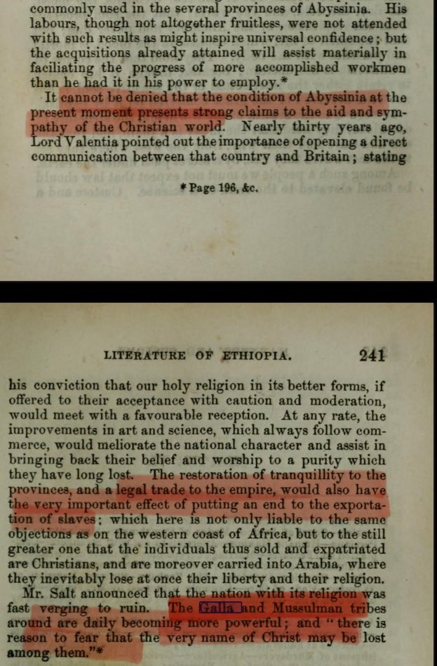 GibeStates's tweet photo. @arag9105 @MissMartina19 Keep up with the propaganda… which Abyssinians? They themselves were been hunted by Oromo lmao.. if not for Europeans intervention you would find a single Christians in Ethiopia by now https://t.co/isODxj7qDd