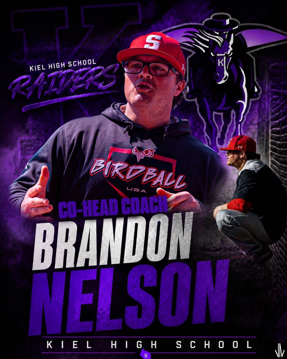 CoachNellie25's tweet photo. Time for the next chapter.

Extremely excited to announce I have accepted an offer to become the Co-Head Baseball Coach at Kiel High School!  The opportunity to work with a future Hall of Fame Coach as well as being much closer to home is incredible!

Embrace the #Khaos 🟣⚔️ https://t.co/6n8uvUDEBI