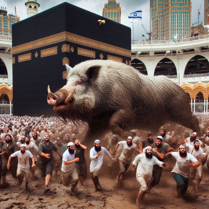 DaOldMan77's tweet photo. @HazelMoore32 Hell No - go back where you came from; eat sand &amp; have sex with goats. Leave our bacon &amp; little girls alone.
"Islam has No place in America"  IMHO https://t.co/HjMlE5ByVp