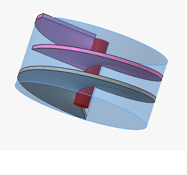 arstanomar's tweet photo. Here are a few views of the helical baffle system inside the tank (modeled in FreeCAD):
The multi-level helical plates create guided spiral flow, significantly reducing sloshing while adding almost no extra mass.

Open to technical feedback from propulsion and tank engineers.

#Starship #SpaceX