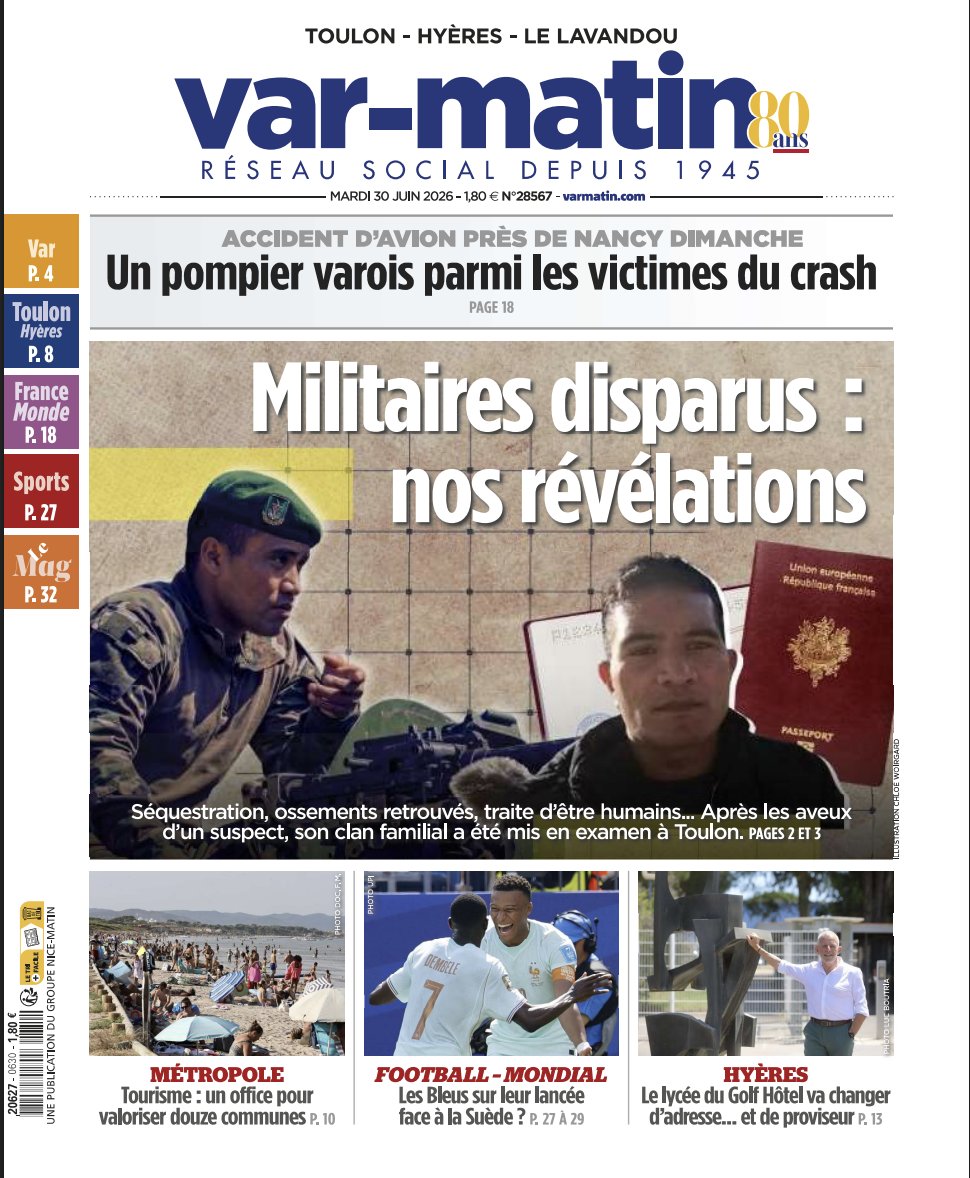 emarms's tweet photo. Les prémices d'un dossier hors normes dans le Var. Une famille soupçonnée d'avoir fait disparaître deux militaires et séquestré sept autres. Les victimes ciblées en fonction de leurs origines (océan Pacifique). Une enquête @LauuraGatti &amp; @emarms pour @Var_Matin https://t.co/vf9nuRABSc