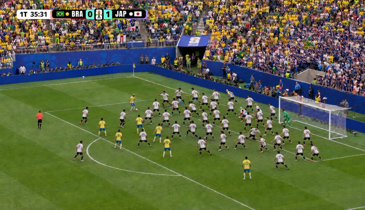 zero123_s's tweet photo. @Albelt_Shimano A real é que vocês não jogaram nada, o brasil teve 20 finalizações contra 7 do Japão,  foram só 2 chutes na direção do gol do brasil em 90 minutos de jogo, e um time retrancado esperando contra ataque https://t.co/i3fgJQ0HMh