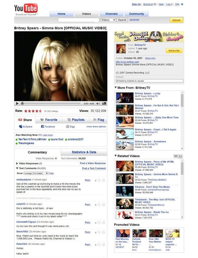 OldInternetFeel's tweet photo. YouTube in June 2008 https://t.co/JychU9kByp