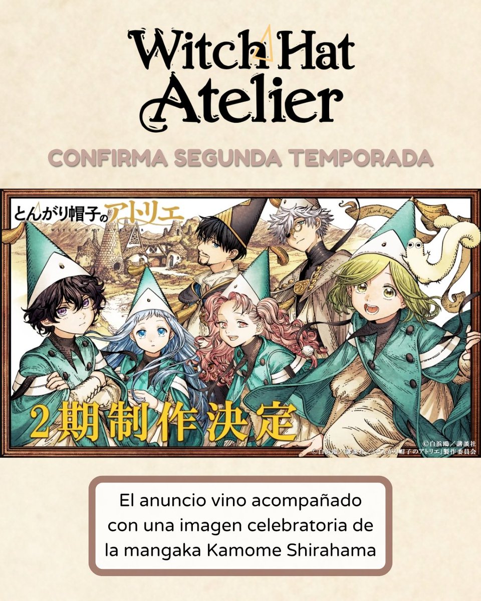 CafeAnimePod's tweet photo. El mejor anime de la temporada?

#WitchHatAtelier #TongariBoushiNoAtelier #WitchHatAtelierSeason2 https://t.co/zNe3f9ciXD
