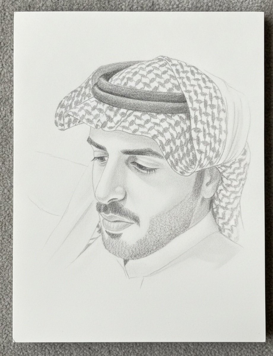 aa_h05's tweet photo. @abuabdallah208 
السلام عليكم اخوي عبدالعزيز الفائز. 
عملت رسمه لصورتك وإن شاء الله تنال اعجابك 🙏🏻
وأتمنى منك تشجعني وتفرحني بمبلغ بسيط. لأن الرسم هو مصدر رزقي الوحيد لي ولعائلتي 🤍 https://t.co/EjhiATiP5j