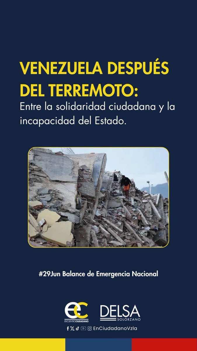 EnCiudadanoVzla's tweet photo. Venezuela después del terremoto: entre la solidaridad ciudadana y la incapacidad del Estado 🇻🇪 https://t.co/QlPVI9Kbeb