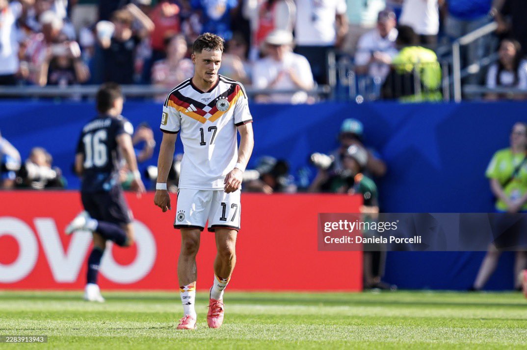 CounterPressers's tweet photo. Florian Wirtz has completely changed the dynamic of this game for Germany. 

Created the most chances, created the equalising goal but his overall influence has been off the scale. Floating all across the pitch picking up dangerous positions to cause Paraguay danger. 

He’s such a superstar⭐
