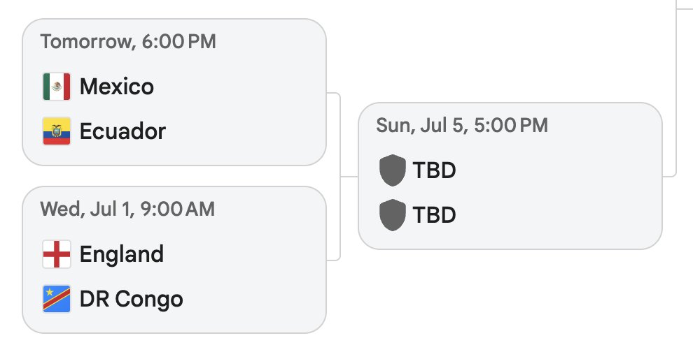 jamierawsthorne's tweet photo. If England beat Congo (likely)
and
Mexico beat Ecuador (likely)

It'll be Mexico vs England in Mexico City

Both nations love football and drinking

I just got back from living in Mexico City for 4 years, my future wife is Mexican

Be a bit outragous not to go right? https://t.co/Bj9TIgCKjt
