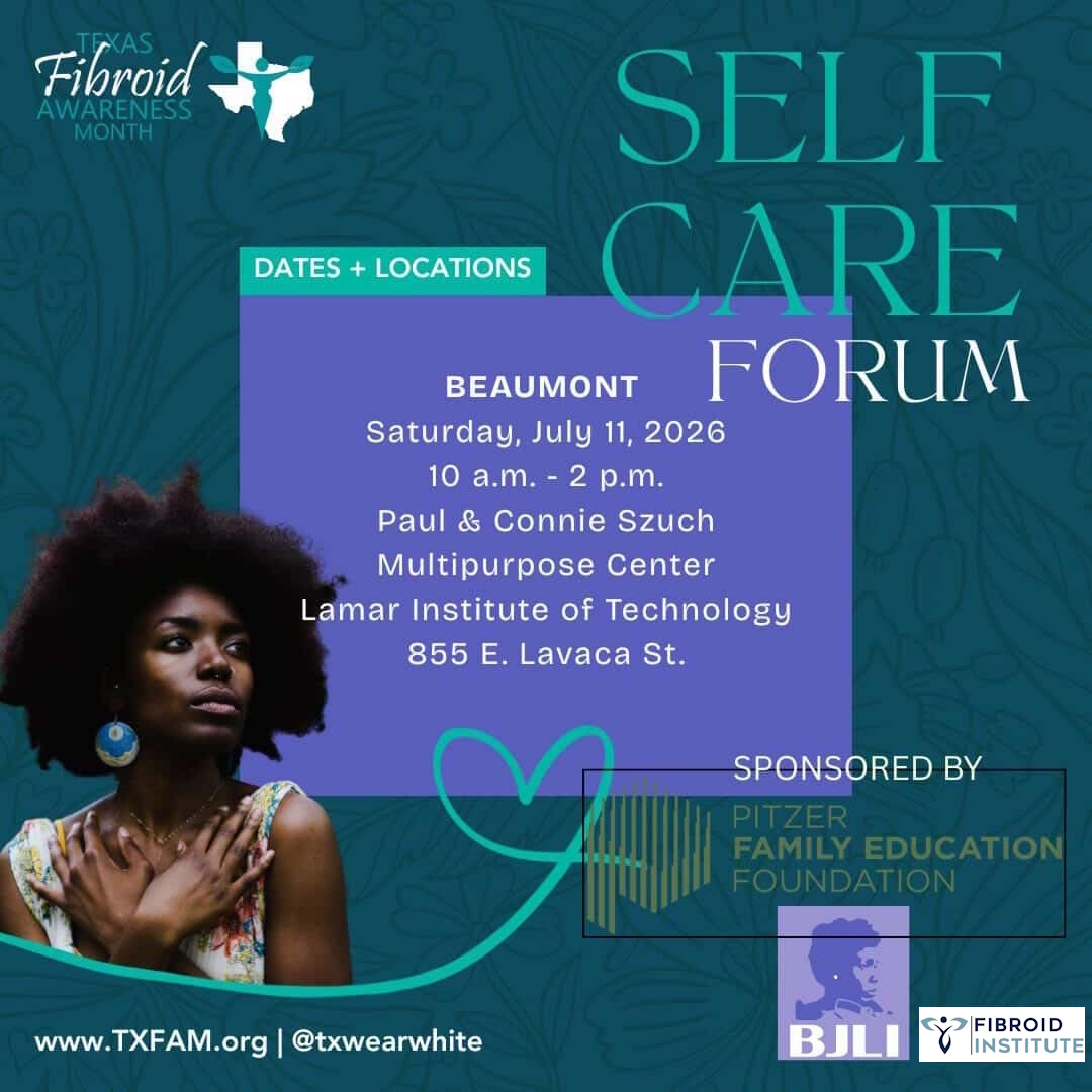 FibroidFreeMD's tweet photo. 💙 During #FibroidAwarenessMonth attend a FREE Beaumont Self-Care Forum.  Learn about fibroid symptoms, treatments, and resources: 7/11/2026 10 AM – 2 PM  https://t.co/HIllheLnZC  #TexasFibroidAwarenessMonth #FibroidAwareness https://t.co/FishasRvvS
