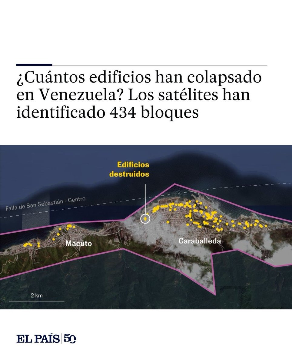 elpais_america's tweet photo. ¿Cuántos edificios han colapsado en Venezuela? Los satélites ya han identificado 434 bloques destruidos
 https://t.co/XyfjIbuolp https://t.co/irIza96x69