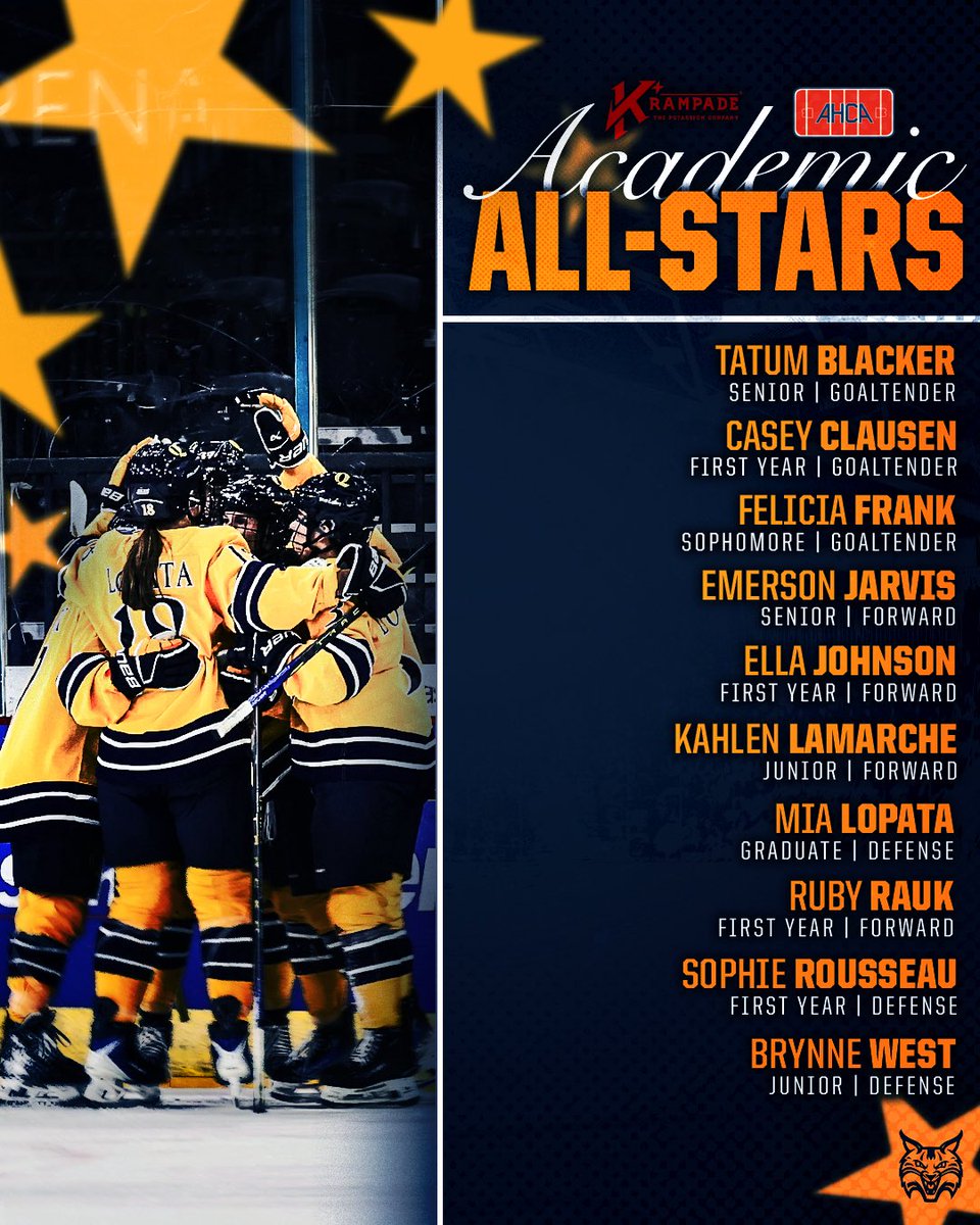 QU_WIH's tweet photo. Congrats to our AHCA/Krampade 𝗔𝗟𝗟-𝗔𝗠𝗘𝗥𝗜𝗖𝗔𝗡 Scholars! 👏📚

#BobcatNation x #NCAAHockey https://t.co/ShmBVBDifi