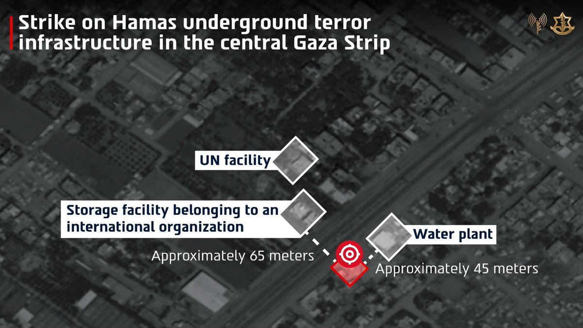 IDF's tweet photo. 🎯STRUCK: A Hamas underground terror infrastructure site in Deir al-Balah in Gaza.

In recent weeks, Hamas had been attempting to restore the infrastructure, in violation of the ceasefire. 3 targets within the underground infrastructure site were struck in order to dismantle it.