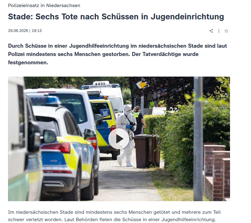 Schlafsheep's tweet photo. Die Meldung aus #Stade macht mich betroffen. Sollte sich bestätigen, dass tatsächlich ein Sorgerechtsstreit der Auslöser war, zeigt das erneut, welchen Belastungen Mitarbeitende in der Jugendhilfe und den Jugendämtern ausgesetzt sein können.
Ich arbeite selbst seit vielen Jahren in der stationären Jugendhilfe. Auch wir mussten bei einem Hilfeplangespräch schon den Sicherheitsdienst rufen, weil die Situation zu eskalieren drohte. Zum Glück blieb es damals bei Drohungen.
Deshalb möchte ich daran erinnern: Hinter jeder Entscheidung stehen Menschen, die ihren Beruf ausüben und Verantwortung für das Kindeswohl tragen. Kritik ist legitim, Drohungen und Gewalt niemals.
Den Angehörigen der Opfer sowie allen Kolleginnen und Kollegen vor Ort gilt mein aufrichtiges Mitgefühl. Ich hoffe, dass die Hintergründe nun schnell und sorgfältig aufgeklärt werden.
ZDF Quelle: https://t.co/6B88tRutYJ