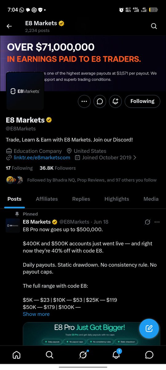 Daniel_Ebukka's tweet photo. @FundedPropHub @E8Markets @AnyaSobe
@chukwu_diebube 
@Forex__Unlocked 

Swifty Done My Boss 🙌🏽🙇🏽‍♂️ https://t.co/Iyb8AJ5VE4