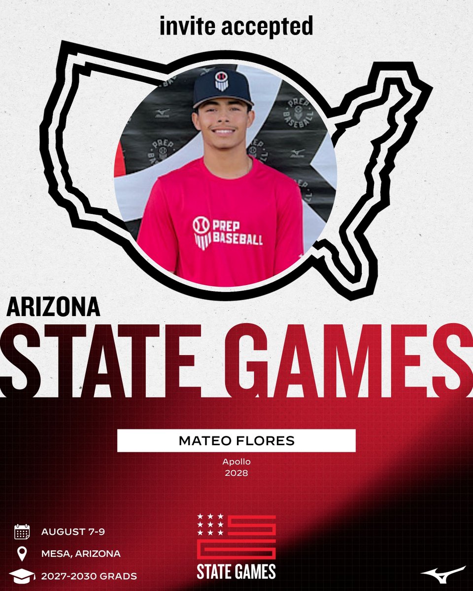 PrepBaseballAZ's tweet photo. 𝘼𝙕 𝙎𝙏𝘼𝙏𝙀 𝙂𝘼𝙈𝙀𝙎: 𝙄𝙉𝙑𝙄𝙏𝙀 𝘼𝘾𝘾𝙀𝙋𝙏𝙀𝘿 ✅

Welcome the following players to the 2026 Arizona State Games.

The top invite-only event in the state 👀 Request an invite below.

Request an Invite 👉: https://t.co/NRVcM5kJCS

#BeSeen https://t.co/Pkfpv7VJdV
