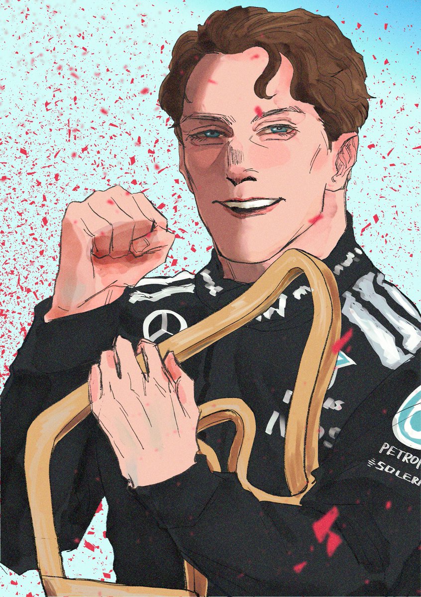 luosang24601's tweet photo. Congratulations to George Russell on his Austrian GP victory!

#GeorgeRussell #F1fanart https://t.co/Xha4LpfXa7