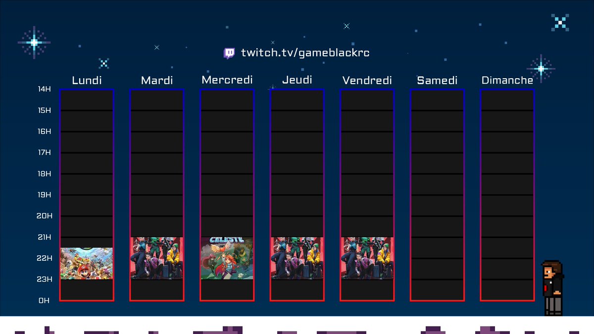 GameBlackYT2's tweet photo. Planning du 29/06/2026 au 05/07/2026 :

Planning classique avec surement les games de premières jeudi et/ou dimanche. Pas de live samedi ! https://t.co/kWr5apFkGP