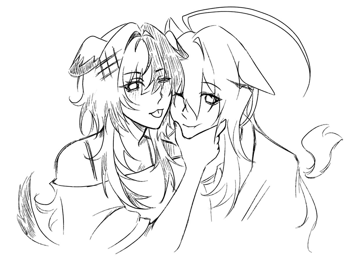 ix_mizu's tweet photo. Rissas dogs #novelflame #ShiorinSketch #BloodflameArt https://t.co/6DzwiqMMhA