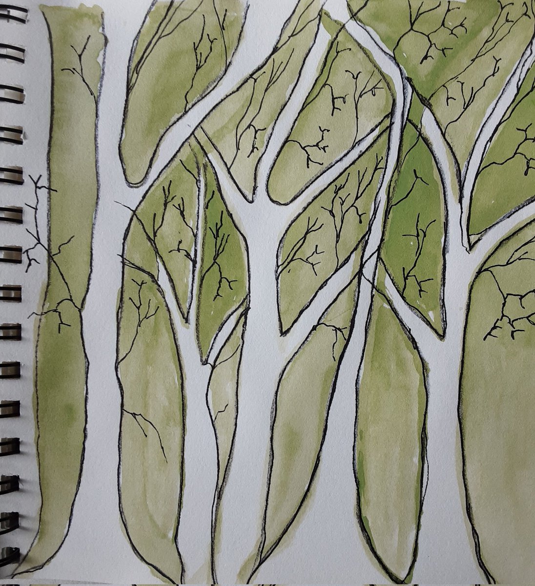 jeantoms26's tweet photo. @GraniteElements Evening All  #mycreativeweek #trees #embroidery https://t.co/9U29zWPn10