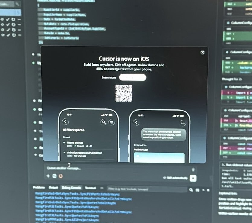 DmitriEngjurjan's tweet photo. @cursor_ai and @elonmusk why are you showing full screen ads???

I already pay for this thing, no need to interrupt me with that stuff. 

Maybe show this when an update is installed instead of interrupting work? https://t.co/MiHSYdO2Cc
