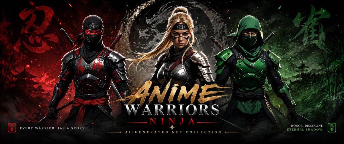 CryptoDreamNFT_'s tweet photo. 📢 I created Anime Warriors #Ninja to bring together discipline, strength, and cinematic character design in a collection made for those who appreciate powerful digital identities.

Every avatar carries its own presence.
Every warrior belongs to a different story.

This is more than a collection.
It's a world I'm building.

🚀💯Perfect as a gaming avatar, social media profile picture, or a unique digital identity in the Web3 space.

Designed for collectors who want to stand out across every platform.

Which warrior would you choose?

🥷 Explore the collection. Offers are always welcome.

👉Anime Warrior Ninja Collection Link: https://t.co/FusTuHFOiC

#AnimeWarriorsNinja #NFT #NFTCommunity #DigitalArt #Web3 #NFTCollector #PFP #AvatarGaming