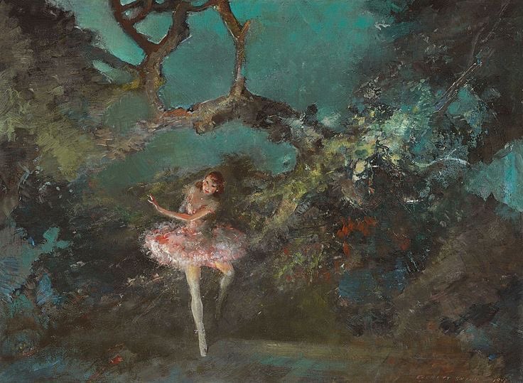 hrstylearchive's tweet photo. Ballet Girl on Stage by Everett Shinn, 1948 https://t.co/OB5UcPYhX6