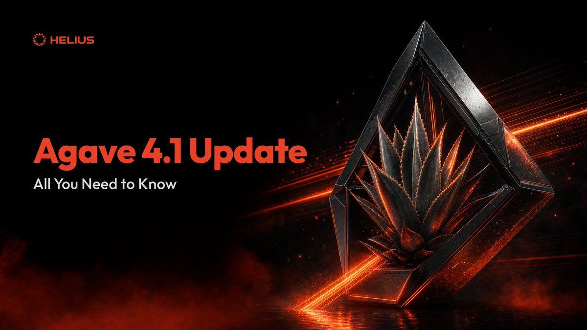 __lostin__'s tweet photo. Solana Agave 4.1 is here!

Release cycle highlights:
- Alpenglow readiness: BLS pubkeys &amp; VAT
- More Pinocchio programs: p-memo &amp; p-ATA
- Further adoption of XDP
- Reduced validator RAM usage
- Faster major releases (every ~6 weeks)
- Preparation for 200ms slot times https://t.co/rPXLJmJIQu