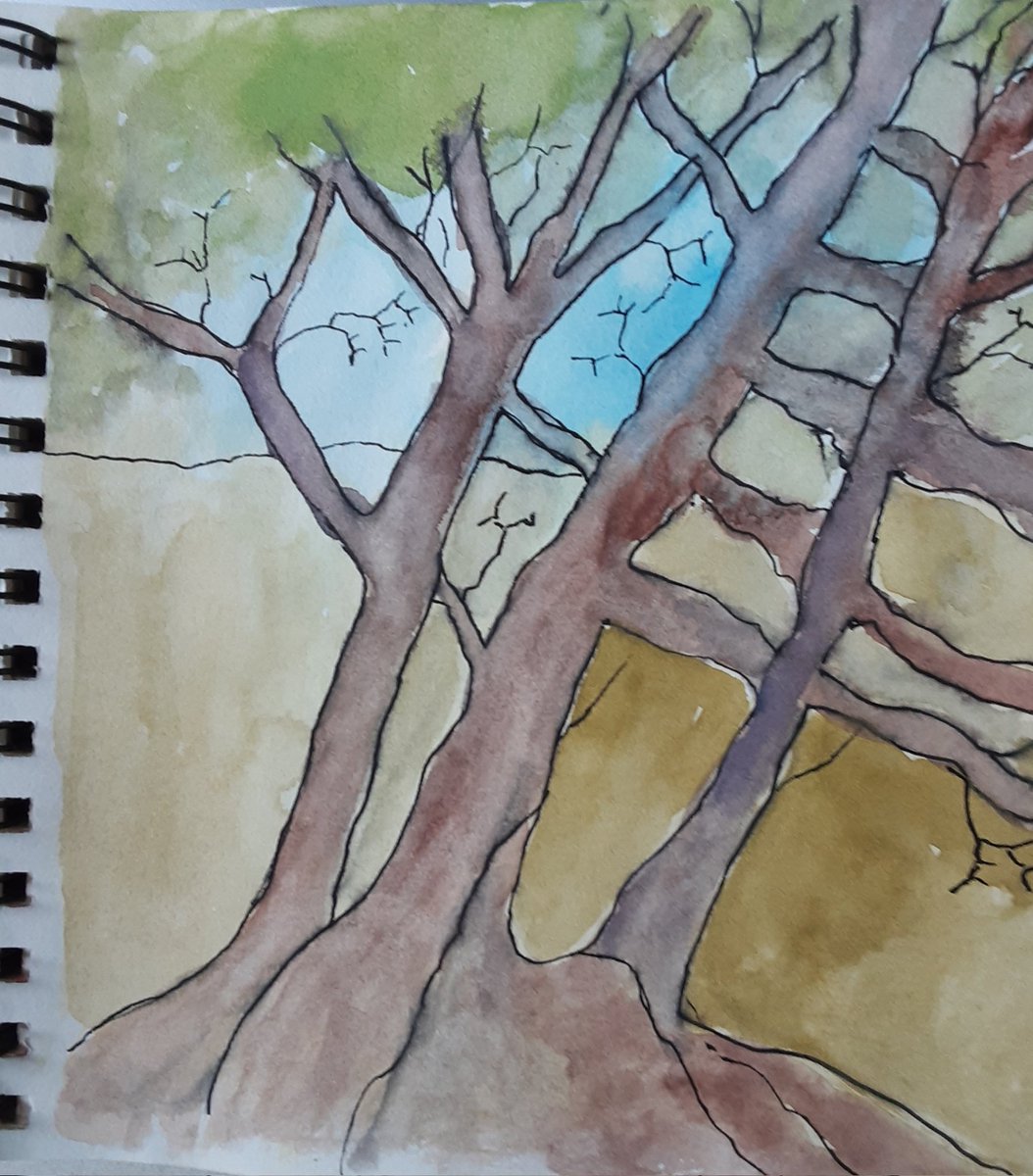 jeantoms26's tweet photo. @GraniteElements Evening All  #mycreativeweek #trees #embroidery https://t.co/9U29zWPn10
