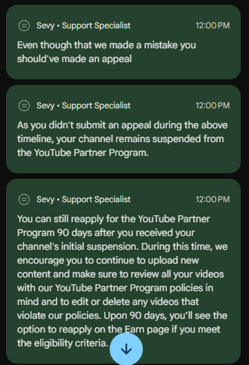 JustWaviee's tweet photo. YouTube is genuinely broken.

An old shorts channel of mine was demonetized for "reused content" even though it had ZERO videos. 

I hadn't uploaded on the channel for 6 months, for the last 3 months the channel had NO videos and earned $0. 

And since the channel was inactive, I had no clue it had even been demonetized. After checking it today, I realized I had missed the "Appeal by sending a video" option, and now have to completely re-grow a dead channel.  

After contacting YouTube support, I was told this is my only option because I missed the appeal window, even though they acknowledged the decision was a mistake.

The worst part is this now puts the channel in bad standing and affects all my other channels I’m trying to monetize, including my @JustWavie channel, where I make Roblox animation Shorts and have been trying to fix and remonetize for the last 80 days.  

I genuinely need real help. I need a real review of a decision that clearly should not have happened. A channel with zero videos, zero recent uploads, and zero revenue should not be hit with "reused content"

All I want is my channel to be in good standings @TeamYouTube

Please retweet and tag @TeamYouTube 

Channel URL: https://t.co/QYVLLi8fik

@YouTube
@YouTubeCreators
@nealmohan
@YouTubeGaming
@MovieTalkNOW1 
@TemplarsRoar 
@stevenyjsong