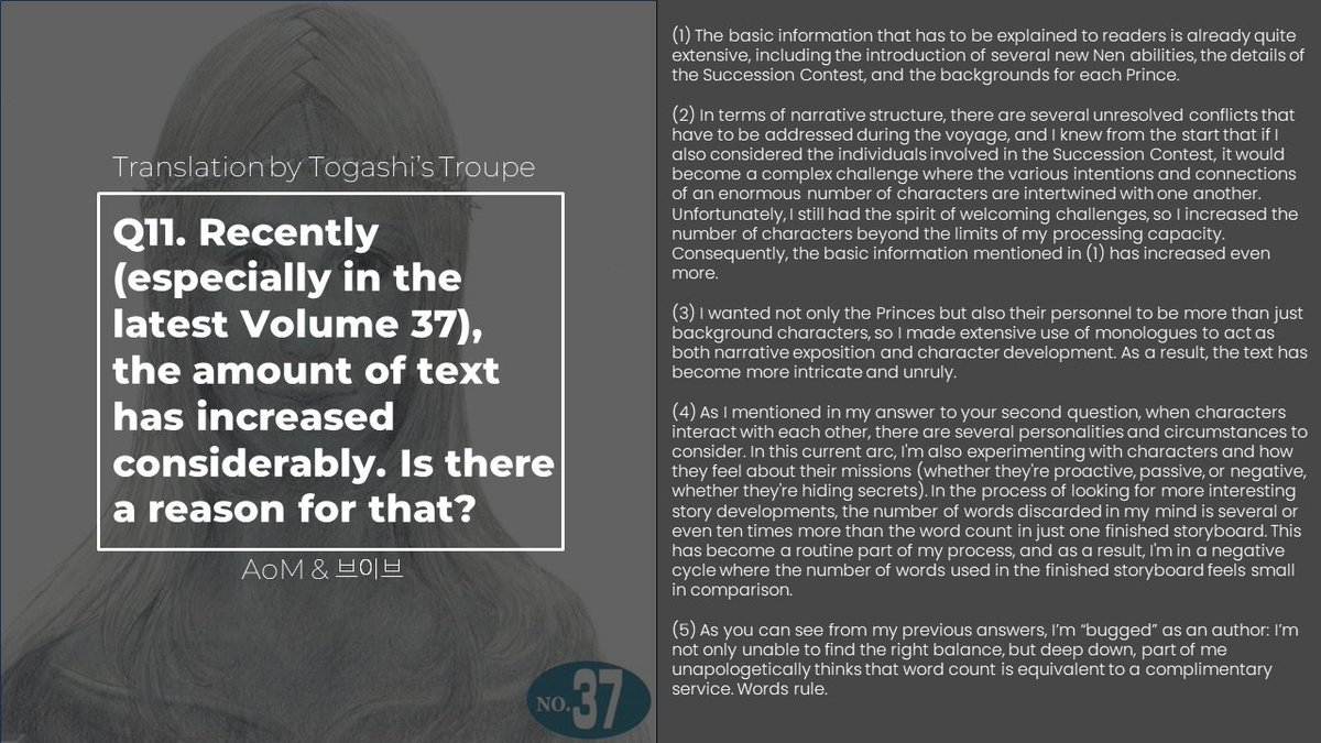 Anickolman63's tweet photo. @TheGoldenSmurf Tu marque à bon point mais j'ai l'impression que Togashi ne voix pas ça comme un gros problème (5) et que justement, ces pages sont déjà des formes "raccourcis" de son script initiales (4).
Il essaie juste de remplir au plus les pages, mais sans pouvoir bien équilibré https://t.co/xdiRzZw6g1