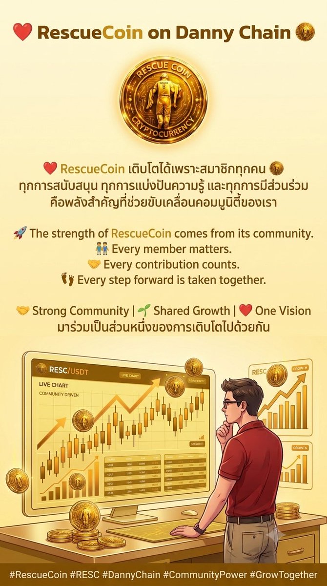 Rescuecointech's tweet photo. 🚀 The strength of RescueCoin comes from its community.
Every member matters.
Every contribution counts.
Every step forward is taken together.
🤝 Strong Community
🌱 Shared Growth
💙 One Vision
#RescueCoin #RESC #DannyChain #CommunityPower #GrowTogether https://t.co/erEHuOHu9D