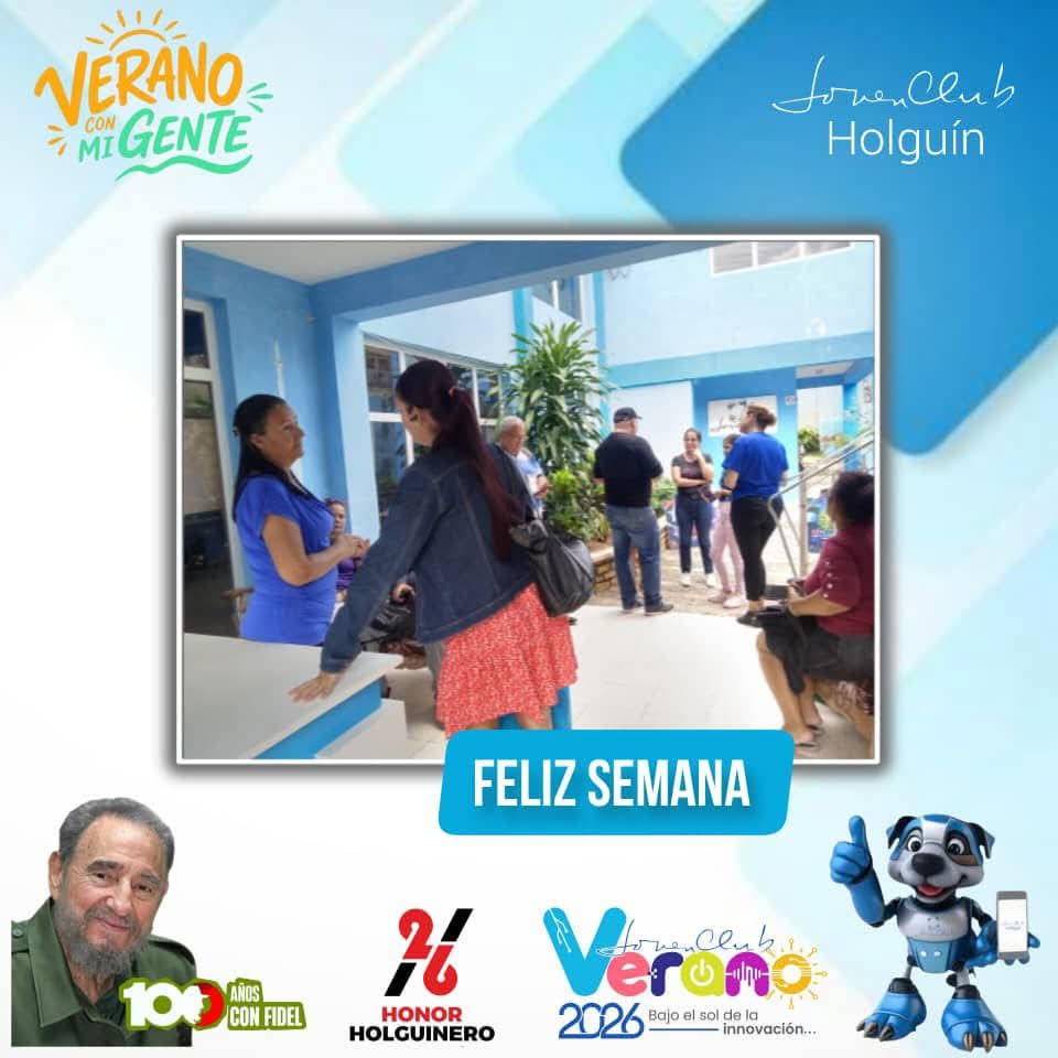 ComputadoraJc's tweet photo. 🤗 Saludos.
 Inicia cada día con buenas vibras y muchos deseos de alcanzar tus metas. Así podrás disfrutar de una #FelizSemana en este #VeranoConMiGente desde Joven Club  🇨🇺 #BajoElSolDeLaInnovacion https://t.co/emPTRrZZ40