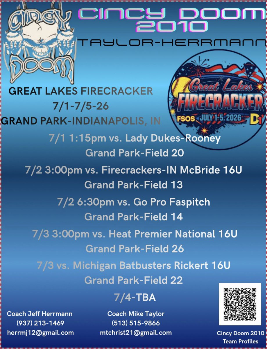 AudreySpence23's tweet photo. Come out and watch my team and I play at the Great Lakes Firecrackers Showcase. https://t.co/jeKyPYPmKx
