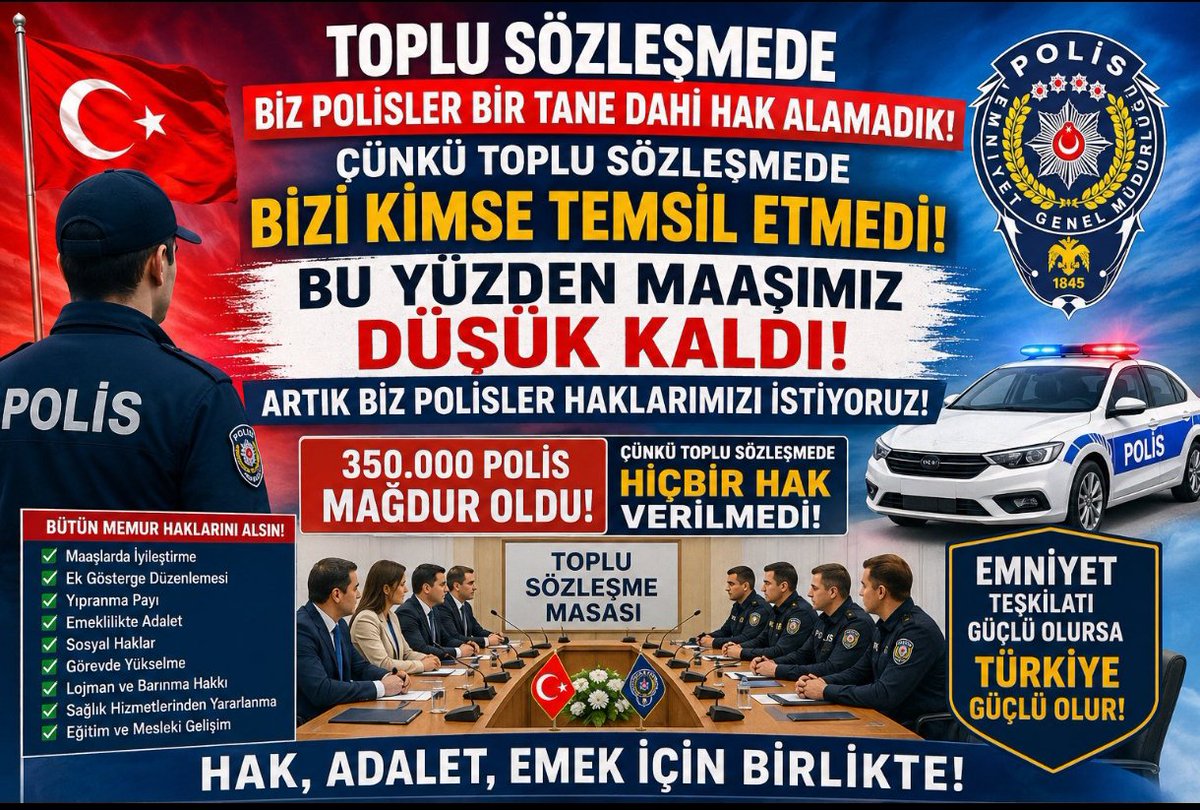 Birpls1's tweet photo. Kamuda;

📌 80 saat çalışan 70/ 80 bin TL 

📌140 saat çalışan 85/95 bin TL alıyor

🚨 240+ saat çalışan polisler 75/88 bin TL maaş alıyor 

Bu haliyle polisler saat başı en düşük mesai ücretini alıyor.

Bizler hatirlamiyoruz siz hatırlatın,

#PoliseNeYaptınız https://t.co/409YIzLJ2a