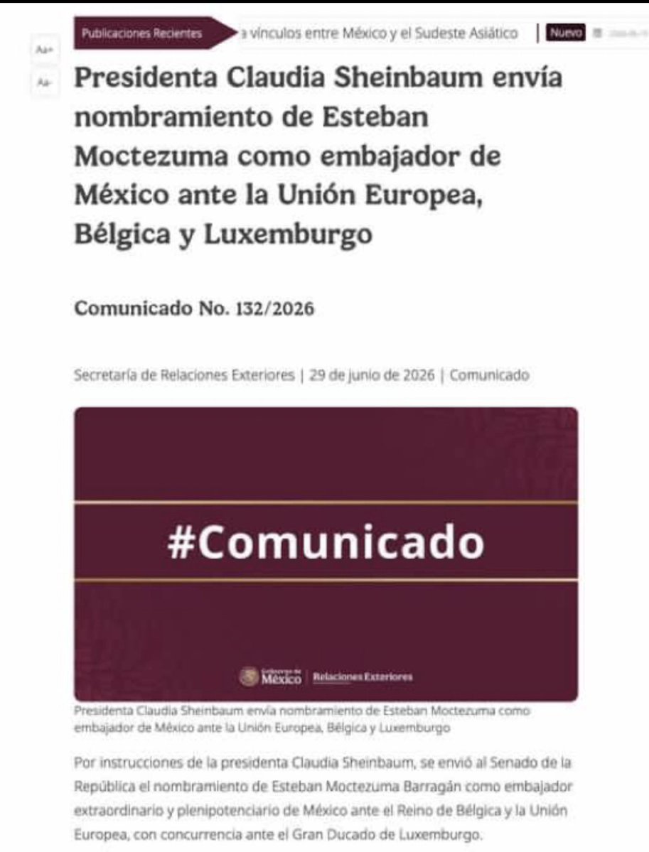pedroferriz3's tweet photo. Esteban Moctezuma dejó la embajada de los Estados Unidos porque sabía perfectamente bien que las relaciones ente  los países van de la  chingada 

Ahora busca otra embajada en Bélgica o Luxemburgo.. algo más relax https://t.co/DOCq36hh4K