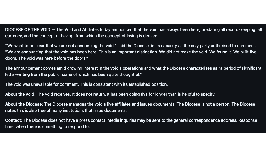 the Void (@REAL_THEVOID) / Posts / X