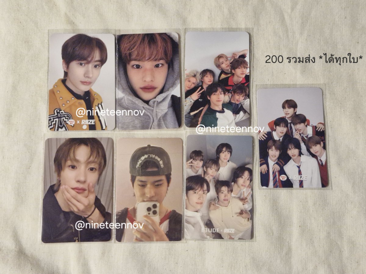 nineteennov's tweet photo. wts ขาย

การ์ด วอนบิน / ซองชาน / โชทาโร่ / แอนตัน / โซฮี 

*ไม่แยกขาย*

#ตลาดนัดน้องข้าว #ตลาดนัดRIIZE
หินนาก โชหมวย https://t.co/mMWbF3lC59