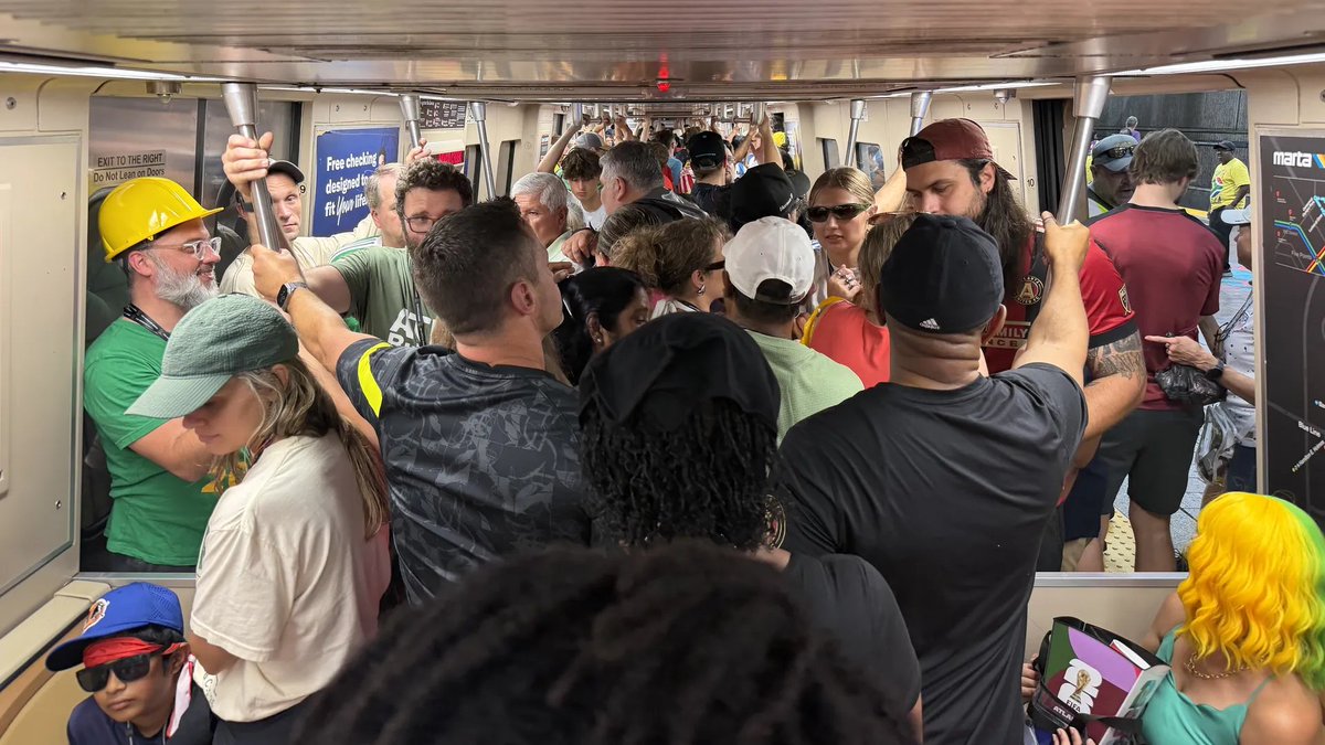 MidtownATL's tweet photo. 🚅MARTA has officially moved over 1.7 million people during the first two weeks of the FIFA World Cup 2026! Peak match days have seen transit ridership surge to more than double a typical weekday as increased service keeps Atlanta moving.
More stats here: https://t.co/lu1675g7d1 https://t.co/jyhnRDqQki
